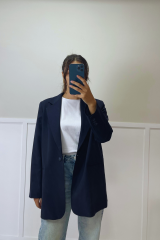 Lacivert Oversize Blazer Ceket